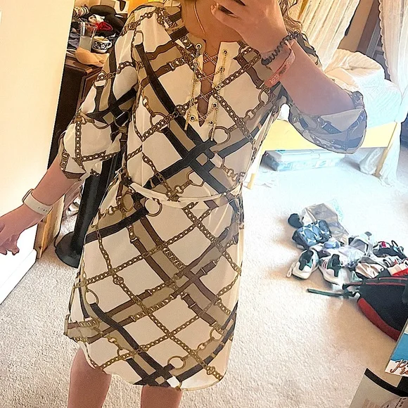 MICHAEL Michael Kors | Dresses | Michael Kors Chain Design Dress | Poshmark